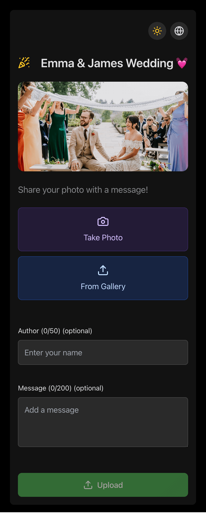 Mobile RSVP Interface