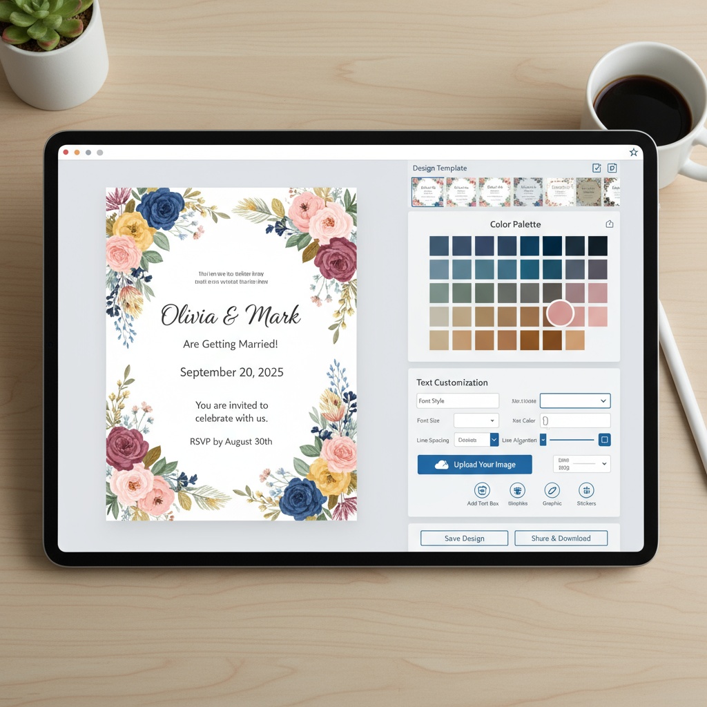 Customizing digital invitation design