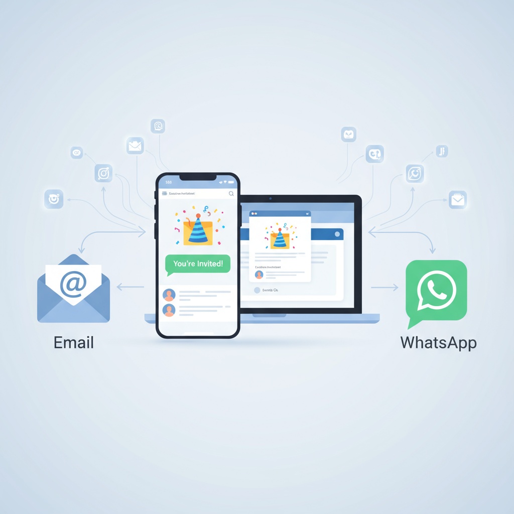 Sending digital invitations to guests