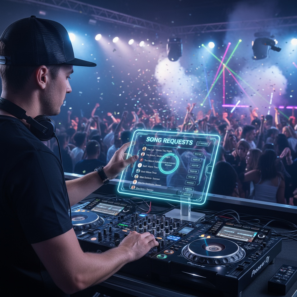 DJ managing song requests on Fotify