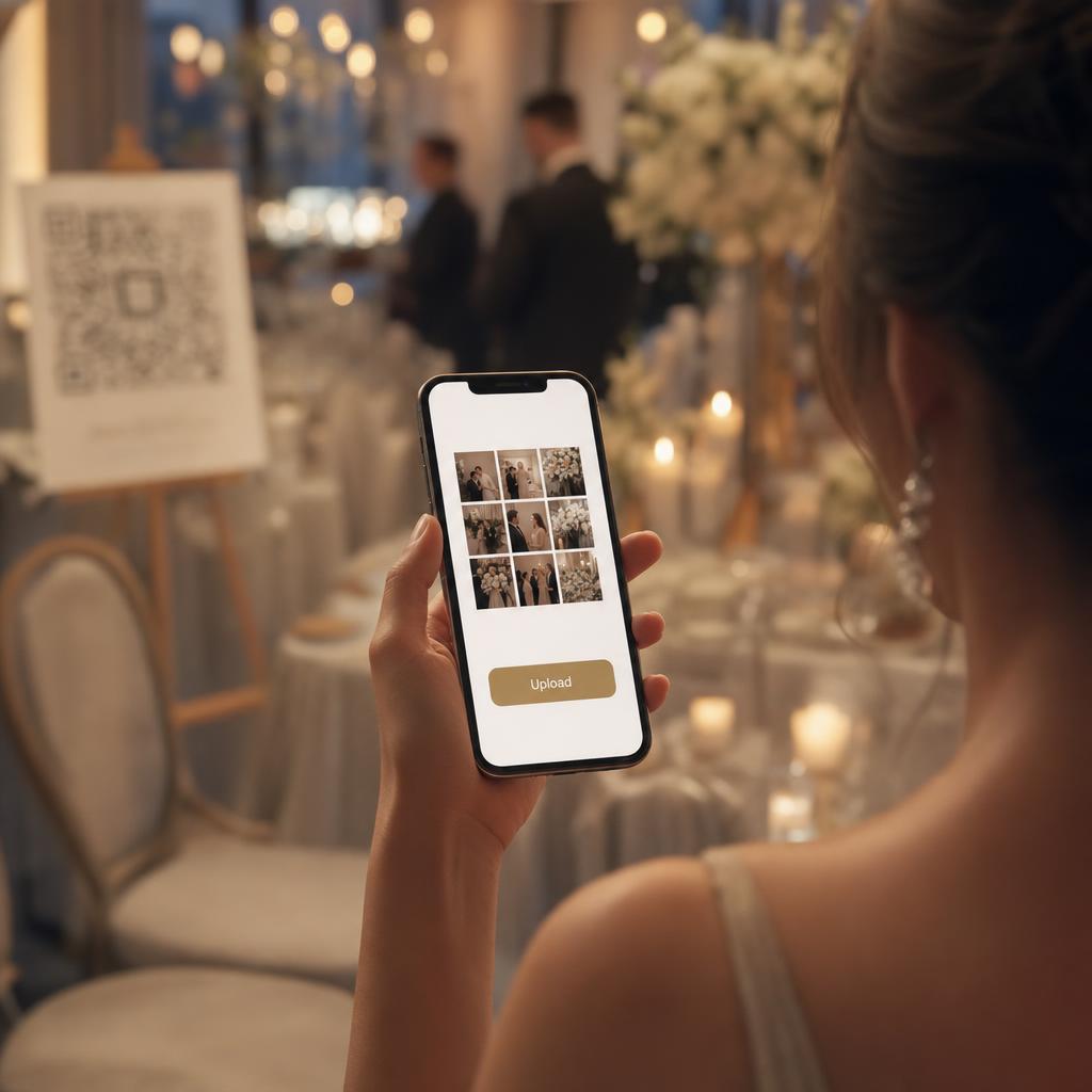 Simple photo upload interface on smartphone